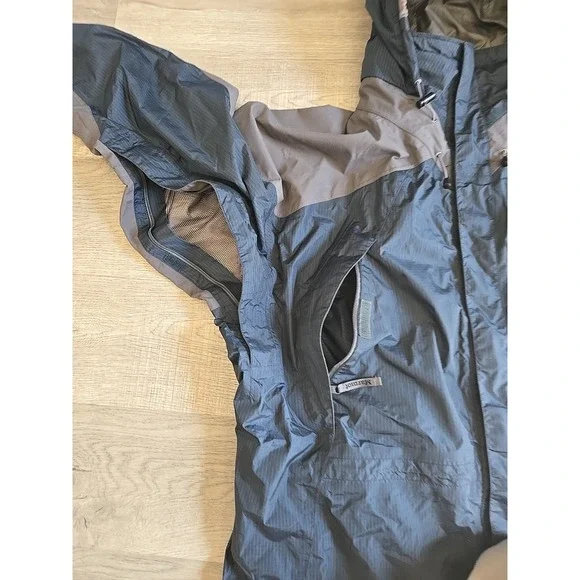 Marmot Jacket Mens XL Blue Gray Waterproof Hooded Ski Snowboard